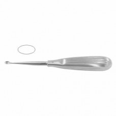 Schede Bone Curette Oval - Fig. 000 Stainless Steel, 17 cm - 6 3/4" Scoop Size 2.5 mm